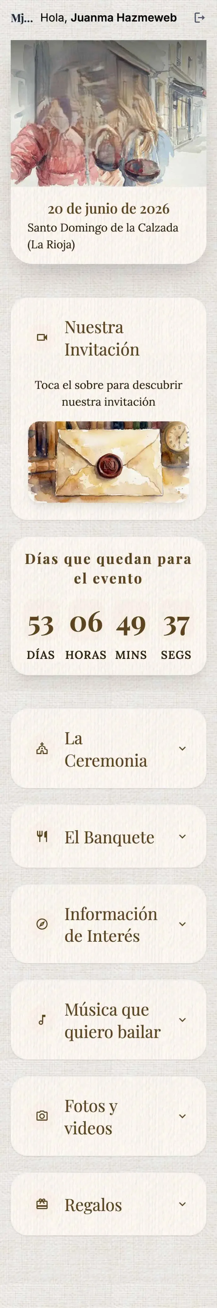 Celebra Conmigo — full mobile screenshot