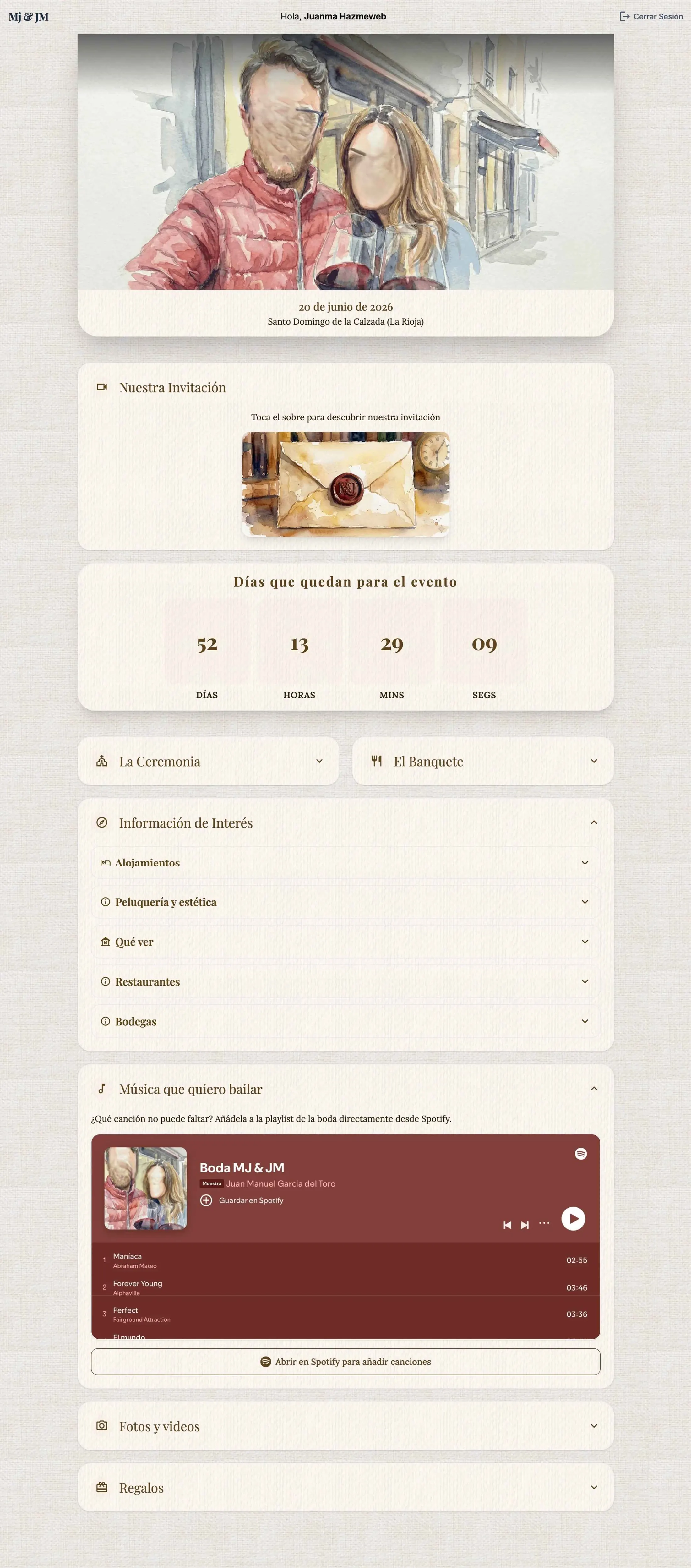 Celebra Conmigo — full desktop screenshot