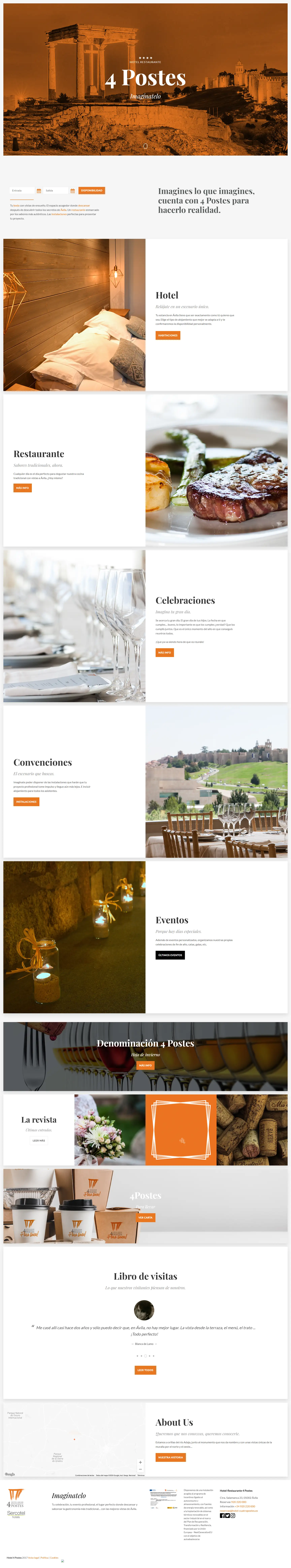 Hotel 4Postes — full desktop screenshot
